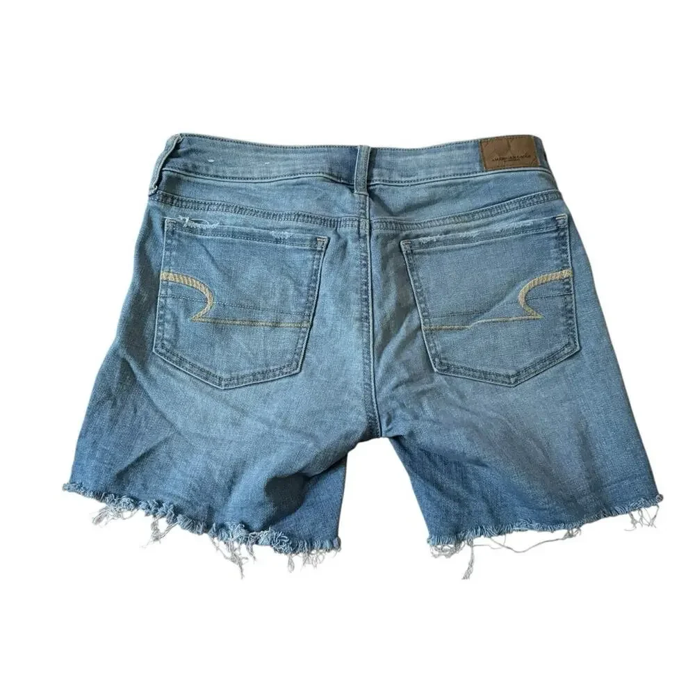 American Eagle‎ Super Stretch Shorts Size 2 Distressed Women’s Summer Shorty